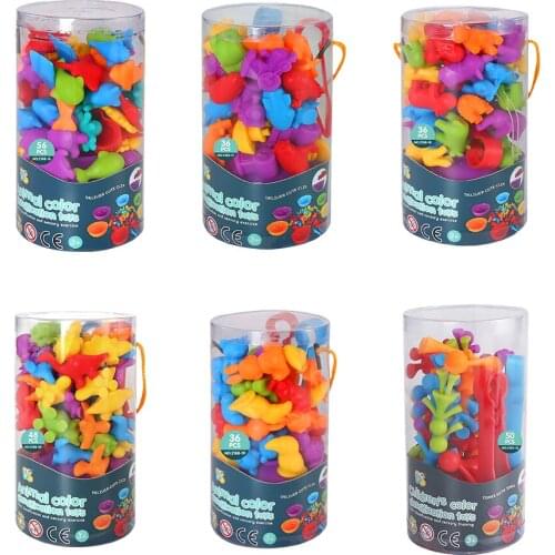 Early Educational Montessori Sensory Sort Puzzle Kid Rainbow Rainbow Color Sort Fine Motor Training Montessori Sensory