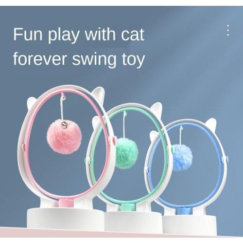 H&JOY Cat Toy Automatic Electric Cat Teaser Cat Bite Feather Cat Balls Funny Tumblers Smart Swing Interactive Cat Training Toys