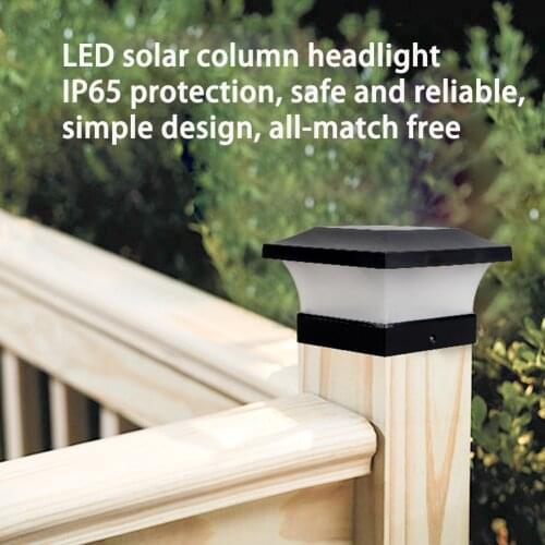 IP65 Waterproof Solar Pillar Light Fence Light Warm/Cold Lighting Outdoor Solar Lamp For Garden Gate Fence Wall Courtyard Lamp