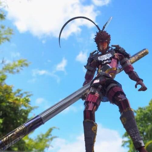 MU 3D Metal Puzzle Monkey King Hero model YM-L050-C DIY 3D Laser Cut Assemble Jigsaw educational Toys for children gift
