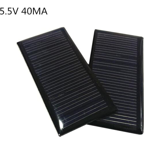 Mini Poly Solar Panel 5V /5.5V 40MA for DIY Toy/Solar Lawn Light Sensor Lights/ Solar Flashlight 5.5V