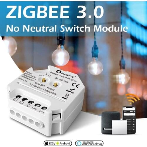 Tuya Zigbee Smart Switch Module No Neutral DIY LED Light Breaker Timing With Push Button APP RF Voice Control Works With Alexa