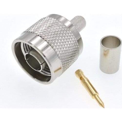 N Male Plug Crimp For Belden 9258 LMR240 RG-8X RG8X RF Coax Cable Connector