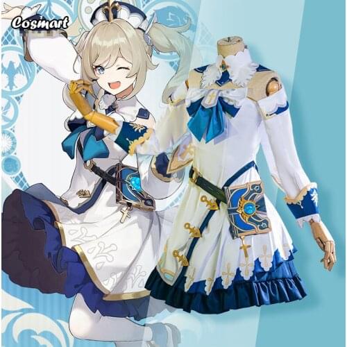 [Customize]Anime Genshin Impact Barbara Game Suit Lovely Dress Gorgeous Uniform Cosplay Costume Halloween Party Outfit For Women