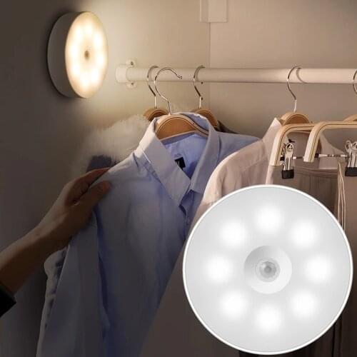 Motion Sensor Night Light Wireless USB Rechargeable Wall Lamp for Bedroom Children Kids Living Room Kitchen Wardrobe Lights