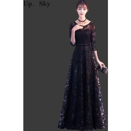 New simple round neck lace bridesmaid dress festival dress party dress formal dress