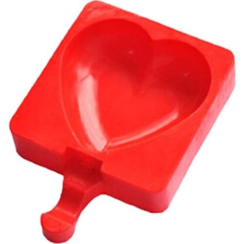 New Homemade Silicone Cute Ice Pop Molds Popsicle Molds Ice Trays Ice Cream Maker Frozen Holder Mould with Sticks Kitchen Tools