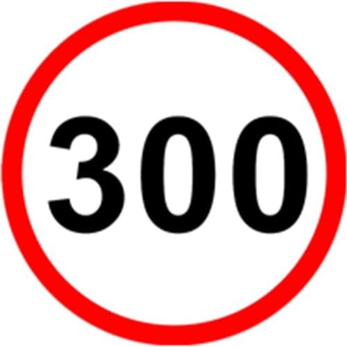 New Cartoon Limited To 300mph Car Sticker Decal Car Window Decorative Vinyl PVC 12cm X 12cm