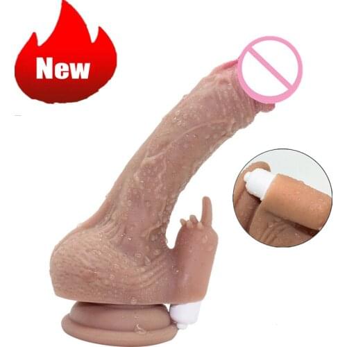 New Realistic Dildo Silicone Penis With Suction Cup Sex Toys Big Dick Powerful Motor Vibrator G-spot Orgasm Lesbian Masturbation