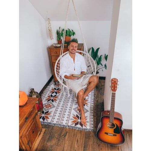 Retro stripe blanket outdoor picnic mats rug ethnic style vintage blanket Indian geometric totem blankets