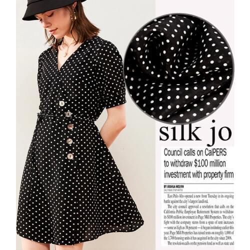 LEO&LIN Black White width Point Of Silk Cotton Thin Through The Shirt Han Clothing Spring Summer Dress Fabric 50cm