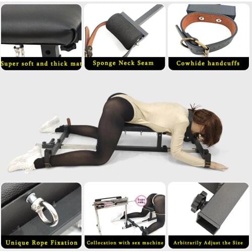 Sex Furniture for Woman and Gay Size Adjusted Arbitrarily SM Chair Handcuffs Shackles Collocation with Big Sex Machine Gun
