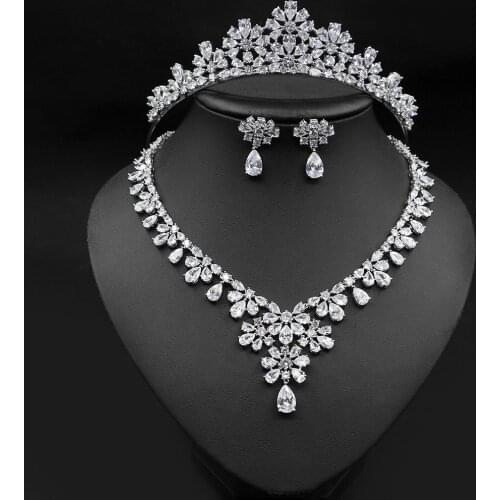 2020 Fashion Cubic Zircon Wedding Crown Zirconia Tiara CZ Diadema Tiaras And Crowns Bridal Hair Accessories
