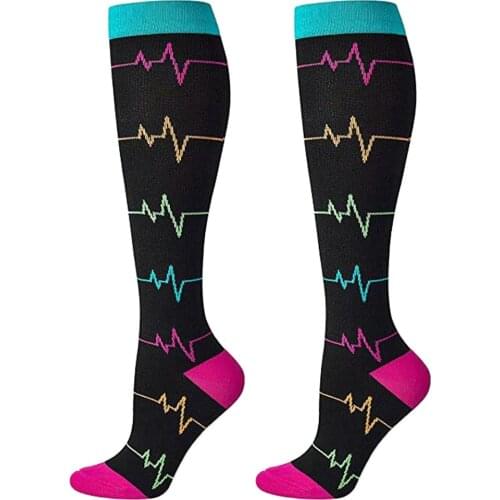 Comfortable Anti-Fatigue Compression Socks Long Sleeve Knee-High Sports Support Stocking for Leg Swelling Calf Pain