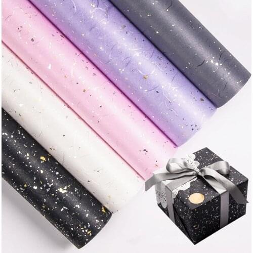 10pcs/lot Gold Silver Sequins Tissue Paper Flower Wrapping Paper Gift Packaging Craft Paper Roll Wine Clothing Packing 60x60cm