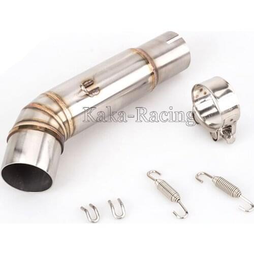 Hornet 600 Slip on Motorcycle Exhaust Middle Connect Pipe Mid Link Pipe Stainless Steel Tube For Honda CB600F CB 600F 2007- 2013