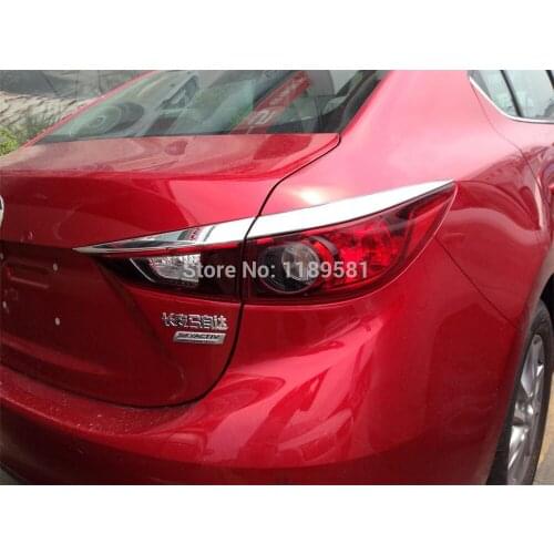 For Mazda 3 M3 Axela sedan(4DR) 2014 2015 2016 ABS Chrome Tail Light Rear Back Frame Lamp Trim molding