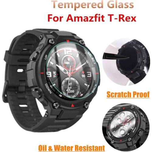 Tempered Glass for Huami Amazfit T-rex T rex Smartwatch Screen Protector Watch Protective Glasss for Xiaomi Amazfit accessories