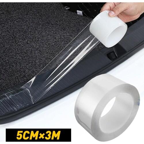 Car Protective Sticker Door Edge Protector Vinyl Wrap Car Door Sill Transparent Film Body Anti Scratch Strip Anti-collision Tape