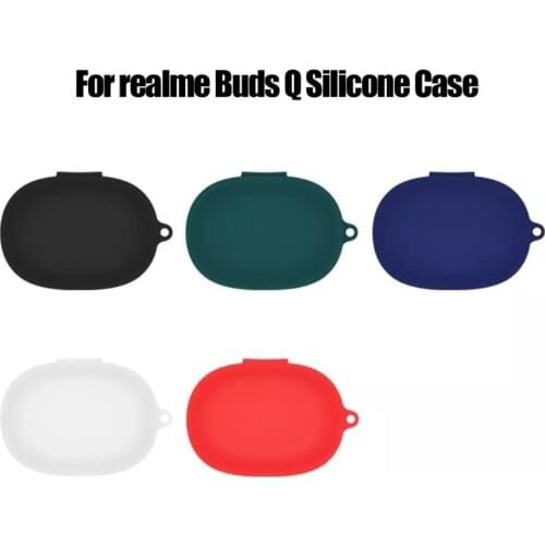 Protective Cover Silicone Case For realme Buds Q TWS Wireless Earphone Soft Washable Dust-proof Protector For Realme Buds Q