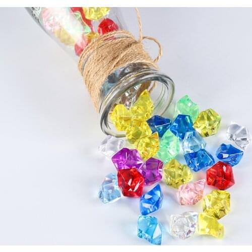 1000pcs Photography Props Fake Ice Cubes Reusable Acrylic Crystal Gift Box Potted Plants Vase Filler Display Wedding Party Decor