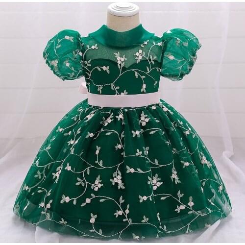 2021 Summer Girls Lace Dresses Children Birthday 1 Year Old Dress Baby Princess Dress Girl Tutu Pink Dress 0-5 Year Baby Clothes