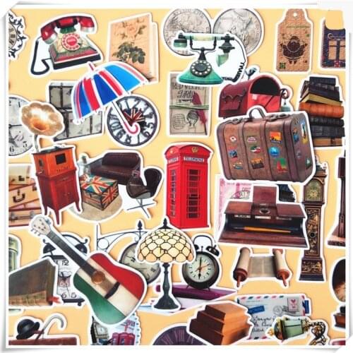 40 pcs vintage Stickers Crafts And Scrapbooking stickers kids toys book Decorative sticker DIY Stationery