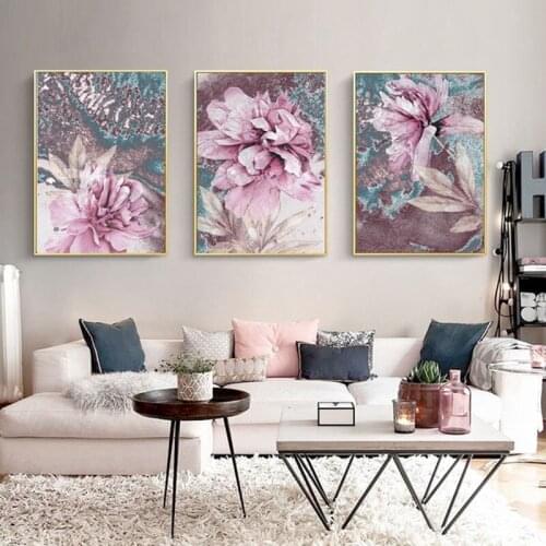 Abstract Painting Scandinavian Poster Nordic Decoration Flowers Canvas Painting Posters and Prints Wall Art for Home Decor