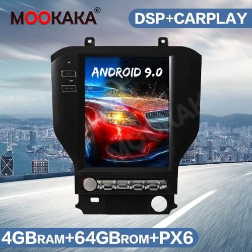 Tesla Style Android 9.0 Car Radio GPS Navigation For Ford Mustang 2015 2016 2017 Auto Stereo Multimedia Player Head Unit Carplay