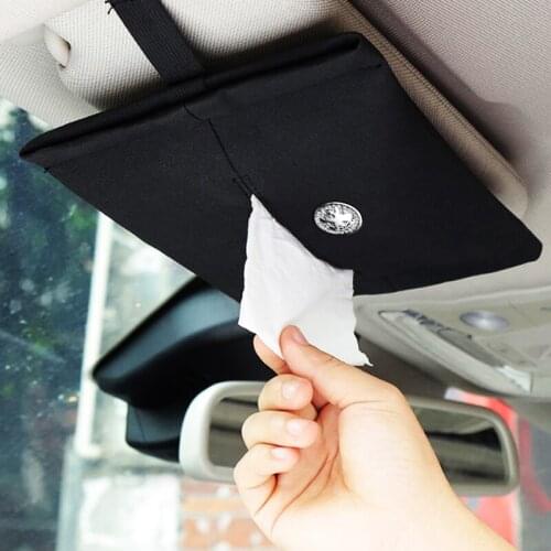 Car Sun Visor Tissue Box Holder Paper Organizer Hanging Tissue Towel For Peugeot 206 307 308 207 407 3008 208 2008 508 Auto etc