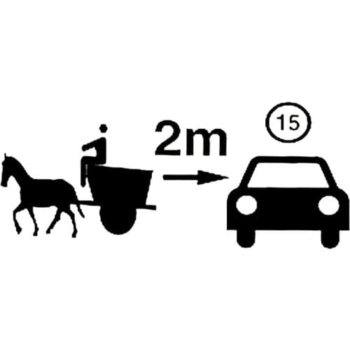 Carriage Gap Interesting Decals High Quality Car Window Decoration Personality Pvc Waterproof Decals Black/white, 20cm*8cm