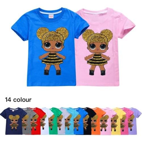 Kids Summer T-shirt for Girls 2021 Girl Clothes Cotton Baby Girl Clothes Short Sleeve Boy t-shirt Childrens clothes 2 to 16year