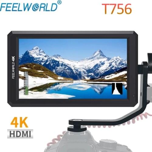 Feelworld T756 7 Inch Ultra-thin 4K HDMI Input/ Output IPS Full HD 1920x1200 On-camera Monitor with Histogram Peaking Filter