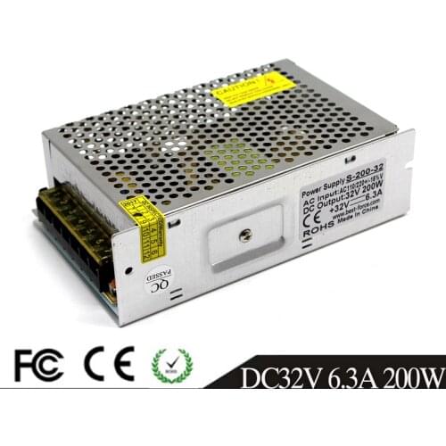 Single Output Switching Power Supply 200W 6.3A 32V Dc Power Supplies Driver Transformer 110v 220v AC-DC SMPS for CNC CCTV Motor