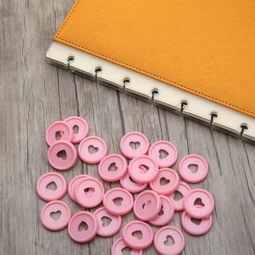 12pcs/lot 24mm Mushroom Hole Binding Ring Buckle Color Disc Button-like Loose-leaf Accessories Mushroom Hole