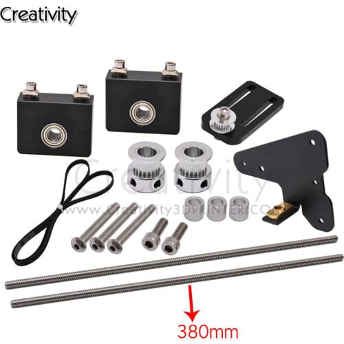 Aluminium Dual Z Axis Upgrade Kit Lead Screw Single Step Motor Pulley Fit for Ender3/ CR-10 3D Printer Accessories