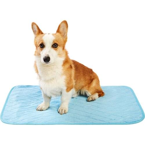 1pcs Summer Ice Silk Pet Pad Sofa Breathable Dog Bed Cool Mat Waterproof Reusable Diaper Mat Pet Sleeping Supplies