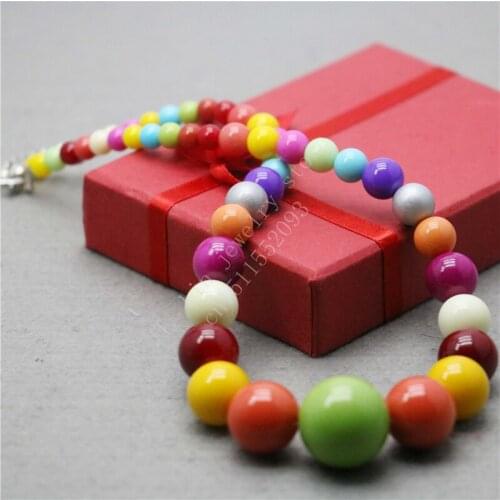 L9083 New style 6-20mm Multicolor Candy Shell beads necklace,Fashion Charming High-end atmosphere Woman Jewelry