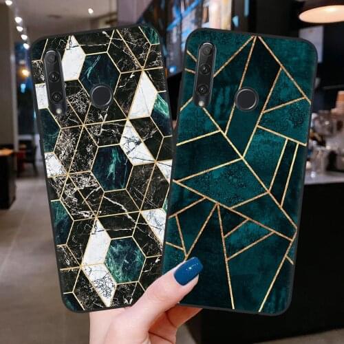 Soft Silicone Black Phone Case for Coque Huawei Honor 10 20 30 Lite Pro 10i 30i 8X 9X Pro 10X Lite Cover Marble Texture Shell