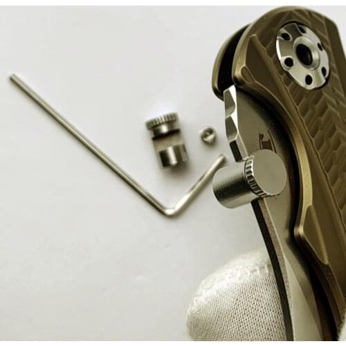 6 Sets Stainless Steel CNC Push knife Button For 110 Folding Pocket Knife Thumb Stud+Allen Wrench