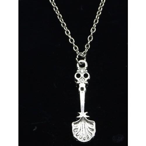 New Fashion Necklace 33x8mm kitchen spoon Pendants Short Long Women Men Colar Gift Jewelry Choker