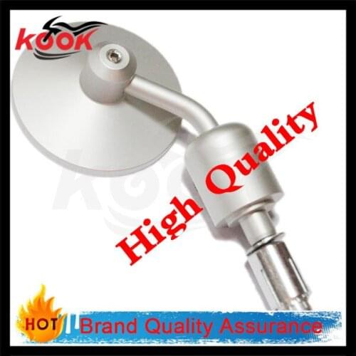 Kook-HSJ-014 Wholesale MOTORCYCLE MIRRORS CNC ALUMINUM 3" HANDLE BAR END 7/8" SIDE REARVIEW SILVER