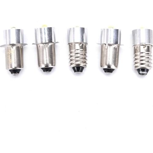 P13.5S E10 3W 3V 4-12V 6-24V Flashlight Light Bulb High Bright LED Emergency Work Light Lamp Flashlight Replacement Bulb Torches