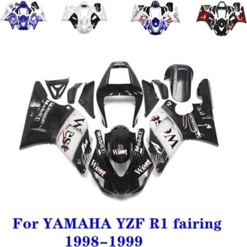 Suitable for Yamaha YZFR1 YZF1000 1998-1999 ABS injection fairing kit, motorcycle YZF-R1 r1 98 99 body fairing multi-color optio