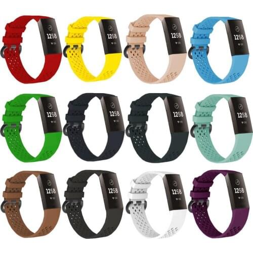 2021 New Silicone Bands For Fitbit- Charge 3 4 Soft Women Men Bracelet Strap Correa For Fitbit- Charge 3 4 Watch Replacement