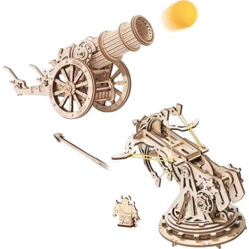 Robotime ROKR DIY 3D Medieval Siege Weapons Wooden Puzzle Game Assembly Toy Gift for Children Teens Adult KW
