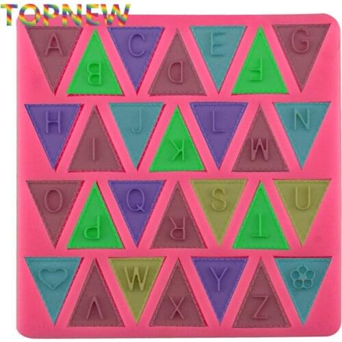26 English Letters Flag Shaped Silicone Mold Chocolate Fondant Cake Decorating Tools