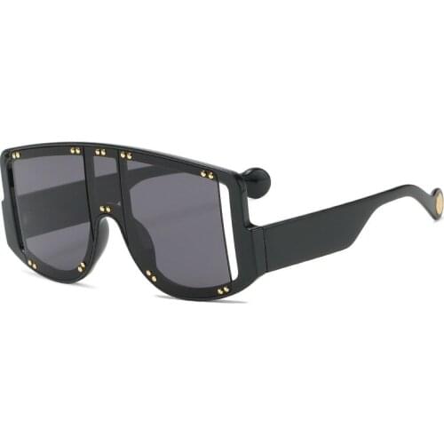 Retro Square Sunglasses Women Luxury Brand Designer Vintage PUNK Men Big Frame Sun Glasses Female Black Shades Oculos De Sol