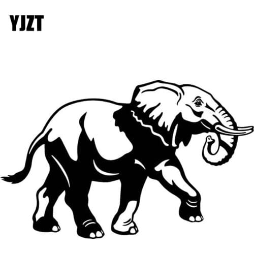 YJZT 18.8CM*11.8CM Elephant Decorate Car Sticker Body Of Car Accessories Vinyl Decal Black/Silver C4-1605