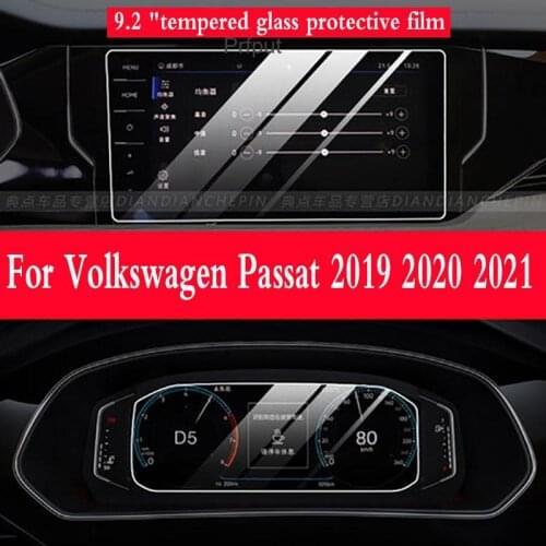 Tempered glass protector film For Volkswagen Passat 2019 2020 2021 Car radio gps Navigation Screen Protector Auto Interior